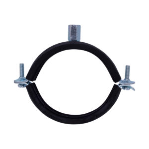 2 Bolt Rubber Lined Zinc Plated Pipe Clamp