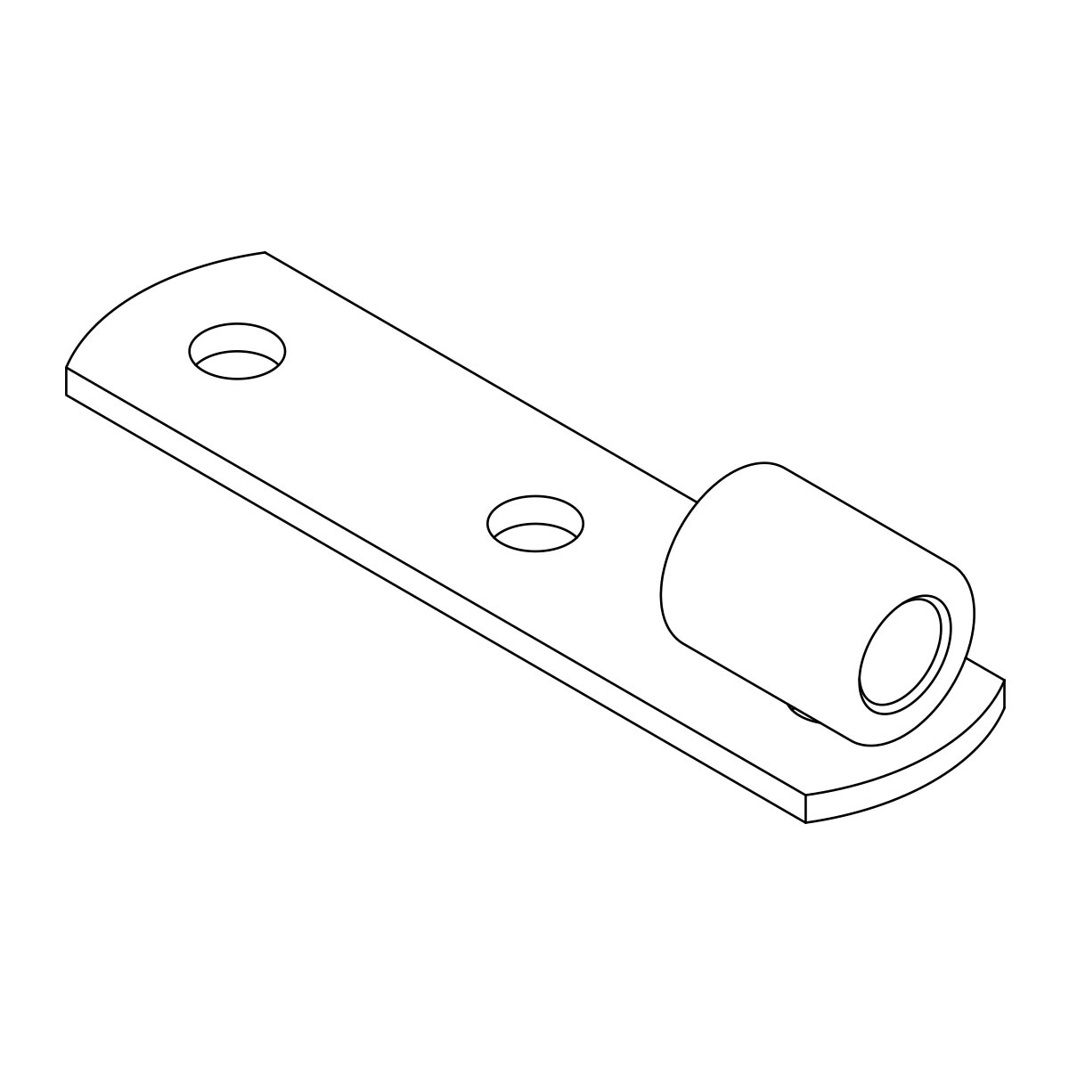 Zinc Plated Vertical Base Plate Simplefix